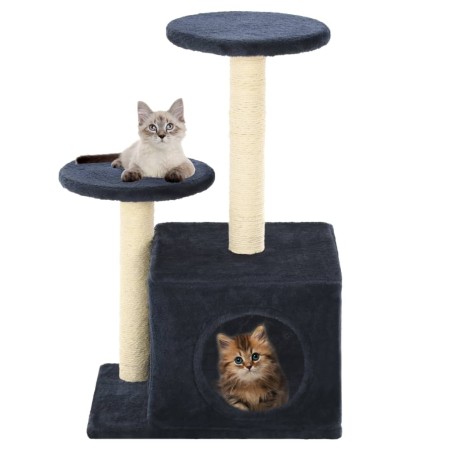 Rascador para gatos con poste de sisal 60 cm azul oscuro de vidaXL, Mobiliario para gatos - Ref: Foro24-170521, Precio: 39,05...