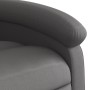 Sillón reclinable de masaje eléctrico cuero auténtico gris de , Sillones - Ref: Foro24-3204261, Precio: 424,86 €, Descuento: %