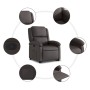 Dark Brown Genuine Leather Liftable Recliner Chair by , Armchairs - Ref: Foro24-3204263, Price: 403,68 €, Discount: %