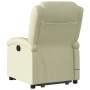 Sillón reclinable de masaje elevable cuero auténtico crema de , Sillones - Ref: Foro24-3204268, Precio: 406,61 €, Descuento: %