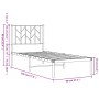 Estructura de cama con cabecero metal negro 75x190 cm de , Camas y somieres - Ref: Foro24-374427, Precio: 61,83 €, Descuento: %