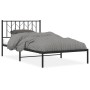 Estructura de cama con cabecero metal negro 107x203 cm de , Camas y somieres - Ref: Foro24-374433, Precio: 65,85 €, Descuento: %