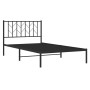 Bettgestell mit schwarzem Metallkopfteil 107x203 cm von , Betten und Lattenroste - Ref: Foro24-374433, Preis: 65,85 €, Rabatt: %