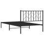 Estructura de cama con cabecero metal negro 107x203 cm de , Camas y somieres - Ref: Foro24-374433, Precio: 65,85 €, Descuento: %