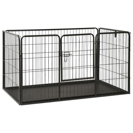 Corral para perros cachorros acero 123x77,5x74,5 cm de vidaXL, Casetas y cercados para perros - Ref: Foro24-170576, Precio: 1...