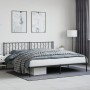 Estructura de cama con cabecero metal negro 200x200 cm de , Camas y somieres - Ref: Foro24-374444, Precio: 95,59 €, Descuento: %