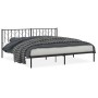 Bed frame with black metal headboard 200x200 cm by , Beds and slatted bases - Ref: Foro24-374444, Price: 95,99 €, Discount: %