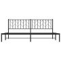 Estructura de cama con cabecero metal negro 200x200 cm de , Camas y somieres - Ref: Foro24-374444, Precio: 95,59 €, Descuento: %