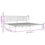 Bed frame with black metal headboard 200x200 cm by , Beds and slatted bases - Ref: Foro24-374444, Price: 95,99 €, Discount: %