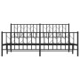 Black metal headboard and footboard bed frame 180x200cm by , Beds and slatted bases - Ref: Foro24-374459, Price: 145,89 €, Di...