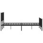 Black metal headboard and footboard bed frame 180x200cm by , Beds and slatted bases - Ref: Foro24-374459, Price: 145,89 €, Di...