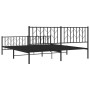 Black metal headboard and footboard bed frame 180x200cm by , Beds and slatted bases - Ref: Foro24-374459, Price: 145,89 €, Di...