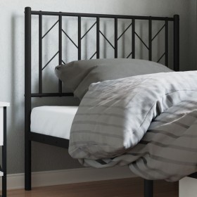 Black metal headboard 90 cm by , Headboards and footboards - Ref: Foro24-374465, Price: 24,99 €, Discount: %