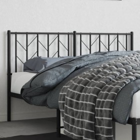 Black metal headboard 150 cm by , Headboards and footboards - Ref: Foro24-374471, Price: 32,99 €, Discount: %