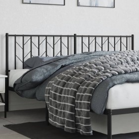 Cabecero de metal negro 180 cm de , Cabeceros y pies de cama - Ref: Foro24-374473, Precio: 34,39 €, Descuento: %