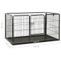 Corral para perros cachorros acero 123x77,5x74,5 cm de vidaXL, Casetas y cercados para perros - Ref: Foro24-170576, Precio: 1...