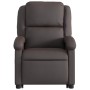 Sillón masaje eléctrico elevable cuero auténtico marrón oscuro de , Sillones - Ref: Foro24-3204275, Precio: 473,47 €, Descuen...