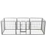 Dog pen 8 steel panels 80x80 cm black by vidaXL, Dog kennels and fences - Ref: Foro24-170571, Price: 234,68 €, Discount: %