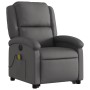 Sillón reclinable masaje eléctrico de pie cuero auténtico gris de , Sillones - Ref: Foro24-3204277, Precio: 473,80 €, Descuen...