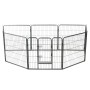 Dog pen 8 steel panels 80x80 cm black by vidaXL, Dog kennels and fences - Ref: Foro24-170571, Price: 234,68 €, Discount: %