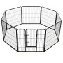 Dog pen 8 steel panels 80x80 cm black by vidaXL, Dog kennels and fences - Ref: Foro24-170571, Price: 234,68 €, Discount: %