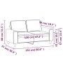 2-seater sofa in taupe gray fabric 120 cm by , Sofas - Ref: Foro24-359390, Price: 256,39 €, Discount: %