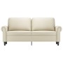 2-seater sofa in cream-colored synthetic leather 140 cm by , Sofas - Ref: Foro24-359505, Price: 244,49 €, Discount: %