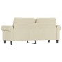 2-Sitzer-Sofa aus cremefarbenem Kunstleder, 140 cm von , Sofas - Ref: Foro24-359505, Preis: 244,99 €, Rabatt: %