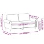 2-seater sofa in cream-colored synthetic leather 140 cm by , Sofas - Ref: Foro24-359505, Price: 244,49 €, Discount: %