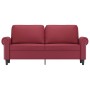 Sofá de 2 plazas de cuero sintético rojo vino 140 cm de , Sofás - Ref: Foro24-359507, Precio: 257,83 €, Descuento: %