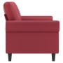 Sofá de 2 plazas de cuero sintético rojo vino 140 cm de , Sofás - Ref: Foro24-359507, Precio: 257,83 €, Descuento: %