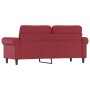 Sofá de 2 plazas de cuero sintético rojo vino 140 cm de , Sofás - Ref: Foro24-359507, Precio: 257,83 €, Descuento: %