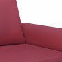 Sofá de 2 plazas de cuero sintético rojo vino 140 cm de , Sofás - Ref: Foro24-359507, Precio: 257,83 €, Descuento: %