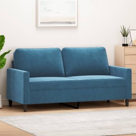 2 seater blue velvet sofa 140 cm by , Sofas - Ref: Foro24-359208, Price: 257,48 €, Discount: %