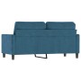 2 seater blue velvet sofa 140 cm by , Sofas - Ref: Foro24-359208, Price: 235,39 €, Discount: %