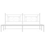 Estructura de cama de metal con cabecero blanco 193x203 cm de , Camas y somieres - Ref: Foro24-374394, Precio: 94,99 €, Descu...