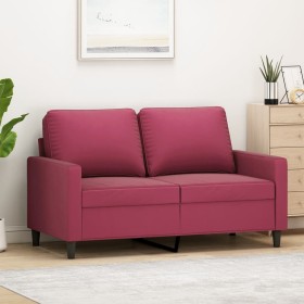 Sofá de 2 plazas de terciopelo rojo tinto 120 cm de , Sofás - Ref: Foro24-359193, Precio: 226,99 €, Descuento: %