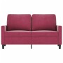 Sofá de 2 plazas de terciopelo rojo tinto 120 cm de , Sofás - Ref: Foro24-359193, Precio: 226,31 €, Descuento: %