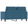 2-Sitzer-Sofa aus blauem Samt, 120 cm von , Sofas - Ref: Foro24-359198, Preis: 246,82 €, Rabatt: %