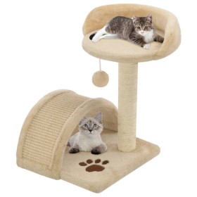 Katzenkratzbaum mit Sisalpfosten 40 cm beige und braun von vidaXL, Katzenmöbel - Ref: Foro24-170544, Preis: 35,95 €, Rabatt: %