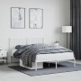 Estructura de cama de metal con cabecero blanca 140x190 cm de , Camas y somieres - Ref: Foro24-374486, Precio: 102,26 €, Desc...