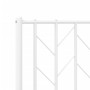 Estructura de cama de metal con cabecero blanca 140x190 cm de , Camas y somieres - Ref: Foro24-374486, Precio: 102,26 €, Desc...