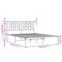 Estructura de cama de metal con cabecero blanca 140x190 cm de , Camas y somieres - Ref: Foro24-374486, Precio: 102,26 €, Desc...