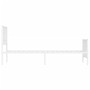 Metal bed frame with headboard and footboard white 100x200 cm by , Beds and slatted bases - Ref: Foro24-374499, Price: 73,87 ...