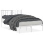 Metal bed frame with white headboard 120x200 cm by , Beds and slatted bases - Ref: Foro24-374484, Price: 86,99 €, Discount: %