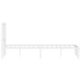 Metal bed frame with white headboard 120x200 cm by , Beds and slatted bases - Ref: Foro24-374484, Price: 86,99 €, Discount: %