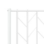 Metal bed frame with white headboard 120x200 cm by , Beds and slatted bases - Ref: Foro24-374484, Price: 86,99 €, Discount: %