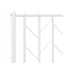 Metal bed frame with white headboard 90x190 cm by , Beds and slatted bases - Ref: Foro24-374478, Price: 60,55 €, Discount: %