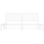 Estructura de cama de metal con cabecero blanco 180x200 cm de , Camas y somieres - Ref: Foro24-374490, Precio: 102,55 €, Desc...