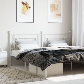 White metal headboard 193 cm by , Headboards and footboards - Ref: Foro24-374425, Price: 43,99 €, Discount: %